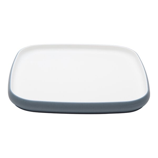 cheforward™ by G.E.T. Hatch 10 1/2" Square Touch of Honey / BlueJay Melamine Plate - 12/Case