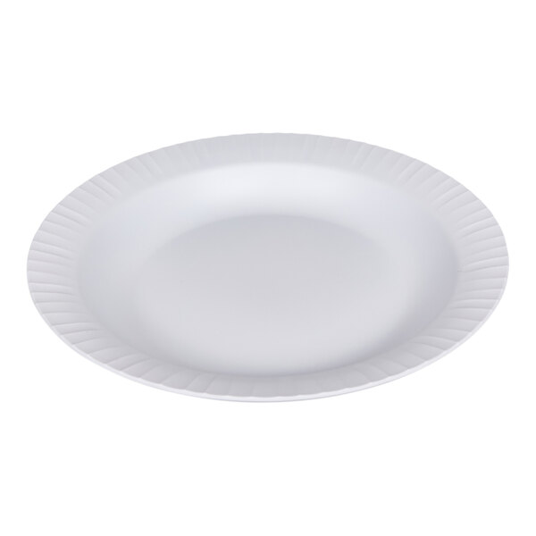 G.E.T. Riva Maris 6 Qt. Matte White Melamine Bowl with Textured Rim - 3/Case