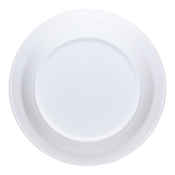 G.E.T. Riva Maris 6 Qt. Matte White Melamine Bowl with Textured Rim - 3/Case