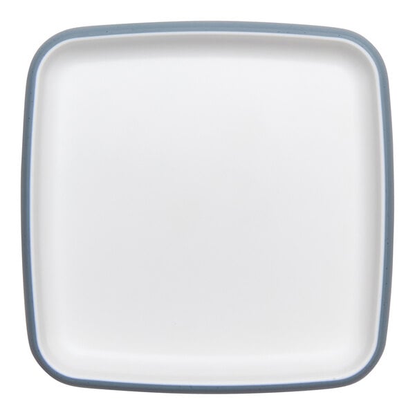 cheforward™ by G.E.T. Hatch 6 1/2" Square Touch of Honey / BlueJay Melamine Plate - 24/Case