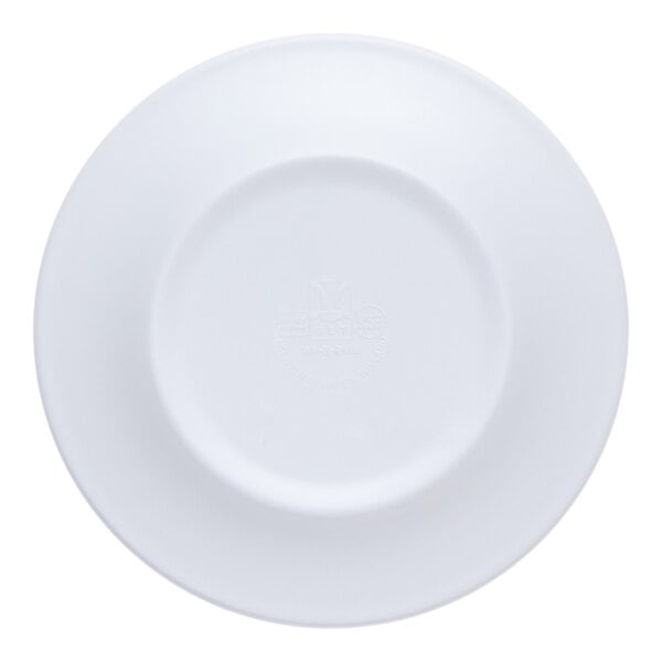 G.E.T. Riva Maris 8" Round Matte White Melamine Plate with Textured Rim - 12/Case