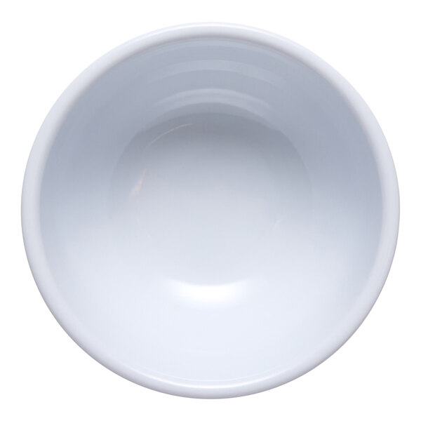 G.E.T. Diamond Esencia 16 oz. White / Blue Rimless Melamine Bowl - 24/Case