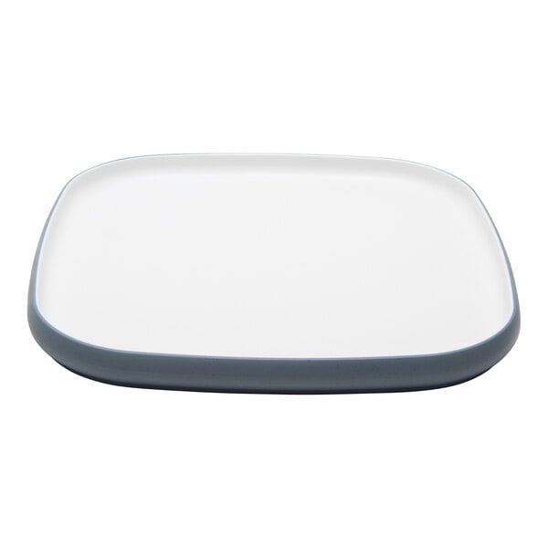 cheforward™ by G.E.T. Hatch 12" Square Touch of Honey / BlueJay Melamine Plate - 8/Case