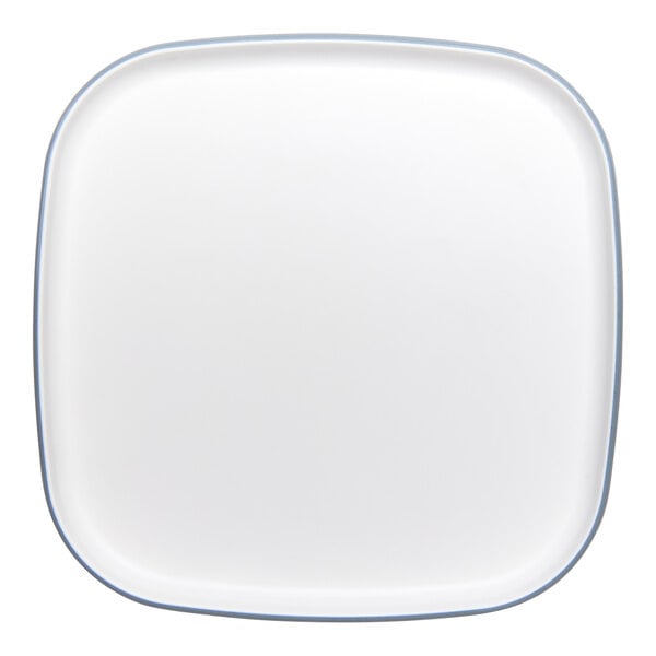 cheforward™ by G.E.T. Hatch 12" Square Touch of Honey / BlueJay Melamine Plate - 8/Case