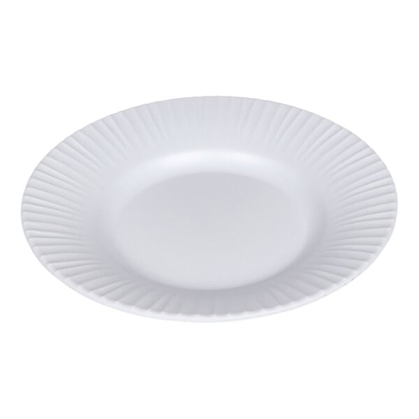 G.E.T. Riva Maris 32 oz. Matte White Melamine Bowl with Textured Rim - 12/Case