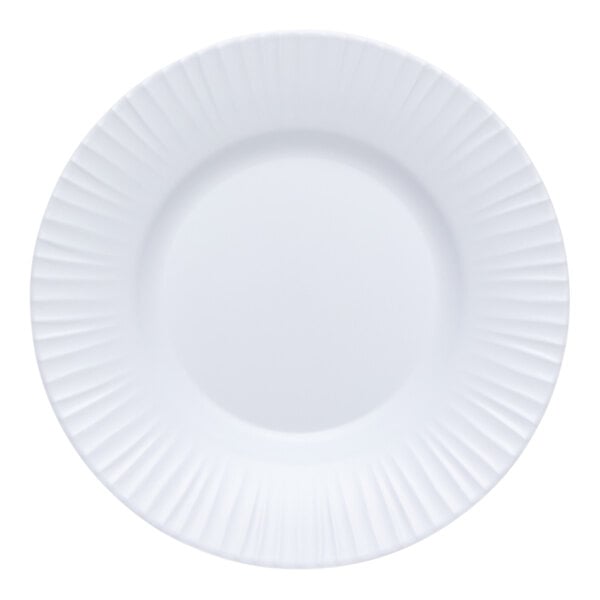 G.E.T. Riva Maris 32 oz. Matte White Melamine Bowl with Textured Rim - 12/Case