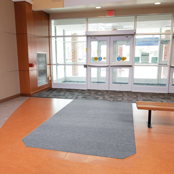 New Pig Grippy GRP916x10 6' x 10' Black Berber Carpet Runner Floor Mat with Adhesive Backing