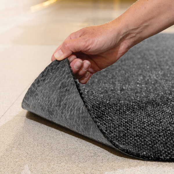 New Pig Grippy GRP916x10 6' x 10' Black Berber Carpet Runner Floor Mat with Adhesive Backing