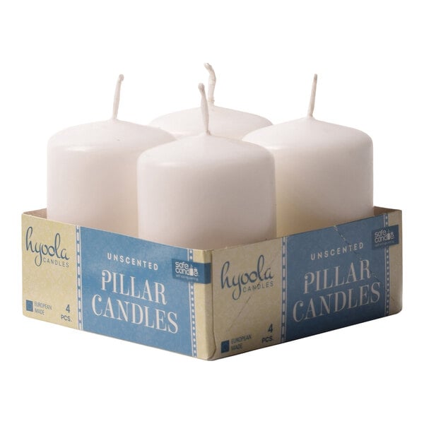 Hyoola Candles 2" x 3" White 17-Hour Pillar Candle - 24/Case