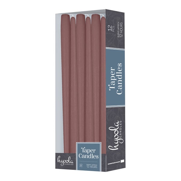 Hyoola Candles 14" Lavender 12-Hour Taper Candle - 144/Case
