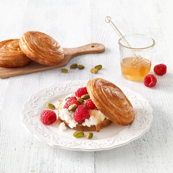 Bridor Sliced Croissant Bun 2.5 oz. - 80/Case