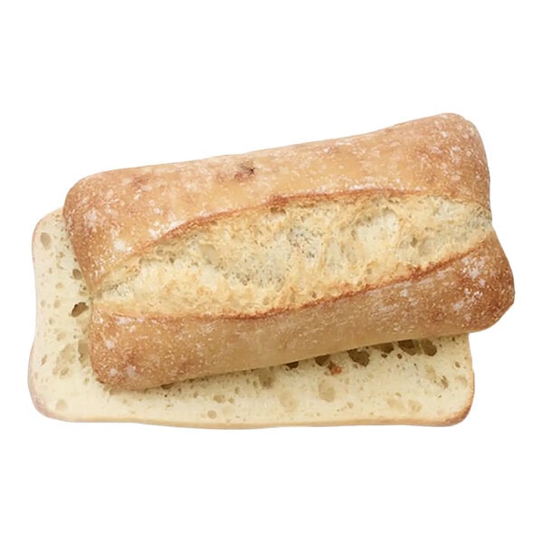 Bridor 6" x 3" Sliced Ciabatta Bun - 48/Case