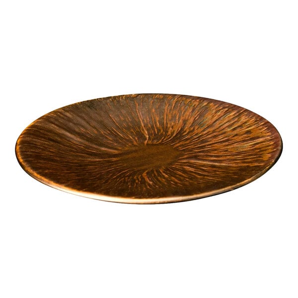Bon Chef Tavola Etna 6" Round Reactive Copper Porcelain Coupe Bread and Butter Plate - 24/Case