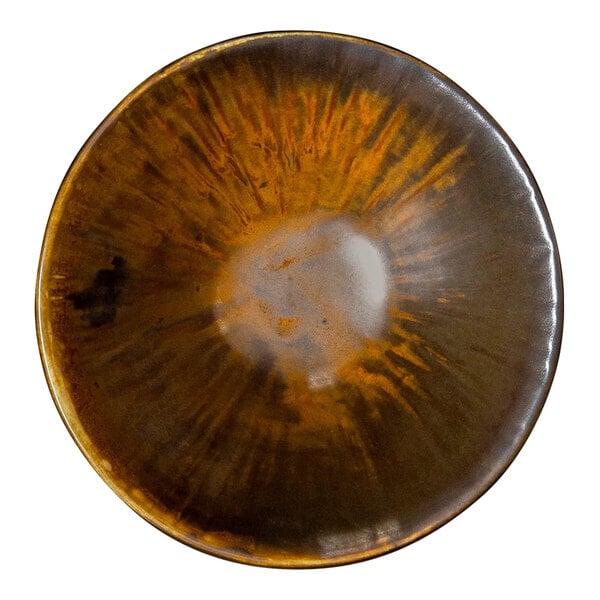 Bon Chef Tavola Etna 8 oz. Round Reactive Copper Porcelain Soup Bowl - 24/Case