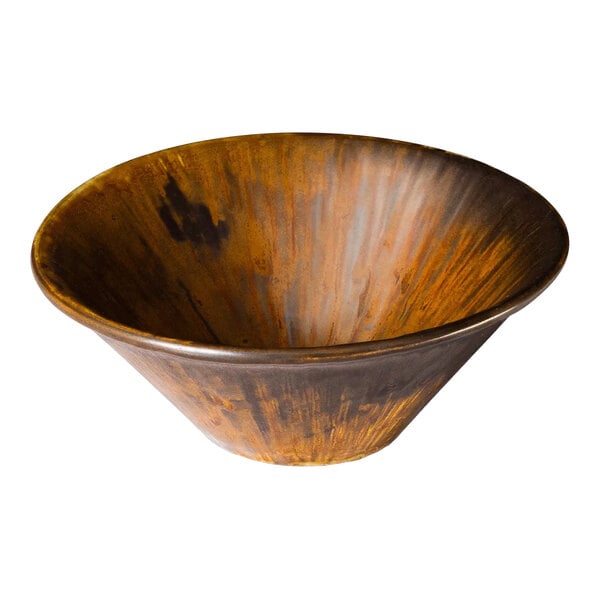 Bon Chef Tavola Etna 8 oz. Round Reactive Copper Porcelain Soup Bowl - 24/Case