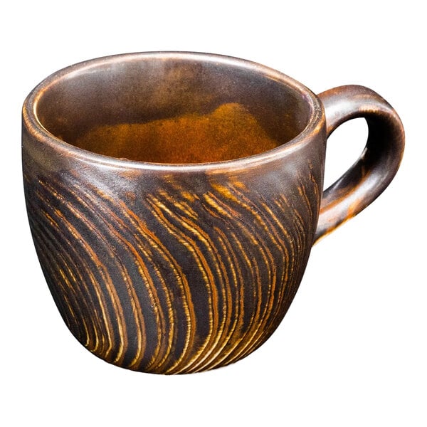 Bon Chef Tavola Etna 3.25 oz. Reactive Copper Porcelain Espresso Cup - 24/Case