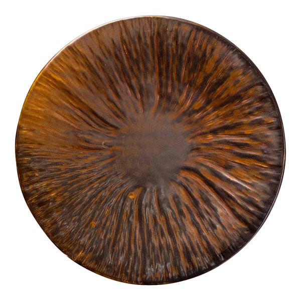 Bon Chef Tavola Etna 8" Round Reactive Copper Porcelain Coupe Salad / Pasta Plate - 24/Case