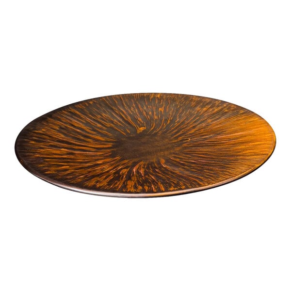 Bon Chef Tavola Etna 8" Round Reactive Copper Porcelain Coupe Salad / Pasta Plate - 24/Case