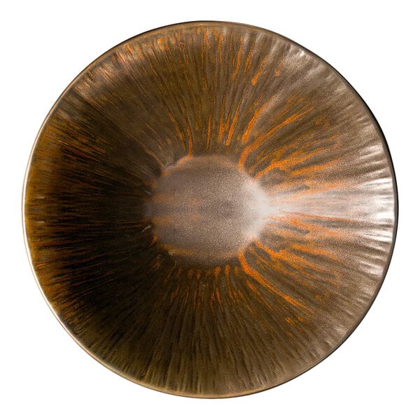 Bon Chef Tavola Etna 16 oz. Round Reactive Copper Porcelain Deep Bowl - 24/Case