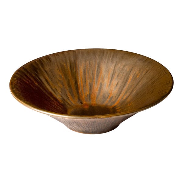 Bon Chef Tavola Etna 16 oz. Round Reactive Copper Porcelain Deep Bowl - 24/Case