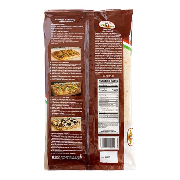 Turano Frozen Italian Pinsa Crust 12" x 8" - 16/Case