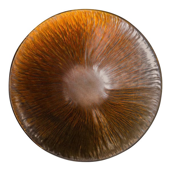 Bon Chef Tavola Etna 35 oz. Round Reactive Copper Porcelain Deep Bowl - 9/Case