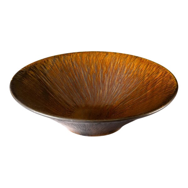 Bon Chef Tavola Etna 35 oz. Round Reactive Copper Porcelain Deep Bowl - 9/Case