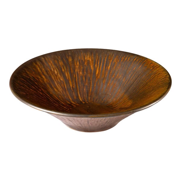 Bon Chef Tavola Etna 25 oz. Round Reactive Copper Porcelain Deep Bowl - 24/Case