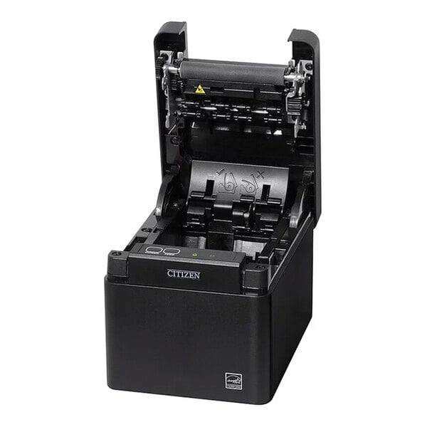Citizen CT-E301 3 1/8" Black Thermal 203 DPI POS Receipt and Barcode Printer with Top Exit and USB, Ethernet, and Serial CT-E301TRUBK