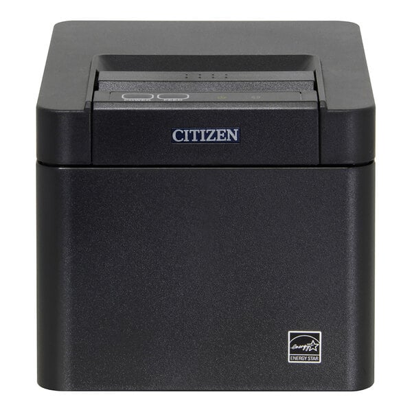 Citizen CT-E301 3 1/8" Black Thermal 203 DPI POS Receipt and Barcode Printer with Top Exit and USB, Ethernet, and Serial CT-E301TRUBK