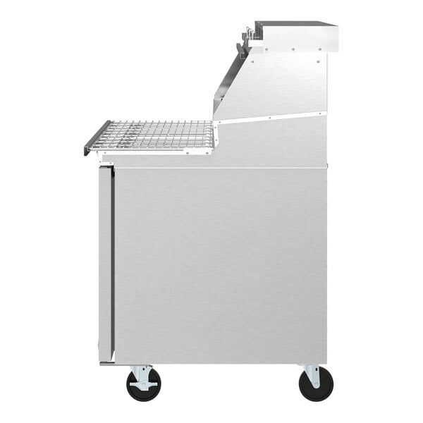 Hoshizaki PR67B-Z 67" Refrigerated Pizza Prep Table with Built-In Catch Trays and Two Doors