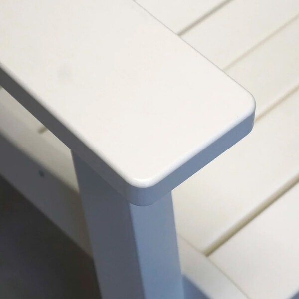 Grosfillex Kailua White HDPE Adirondack Chair