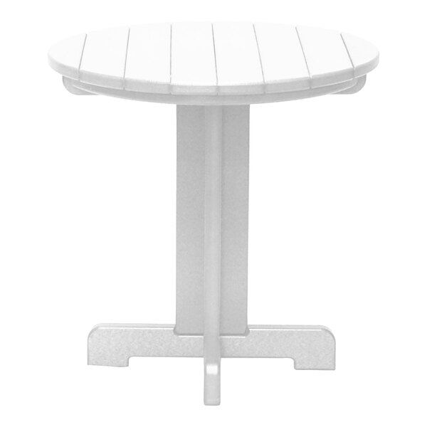 Grosfillex Kailua 20" Round White HDPE Low Table