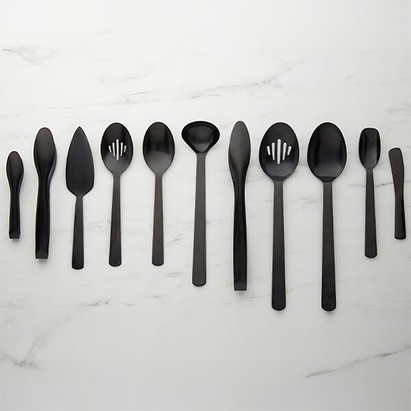 American Metalcraft 1.5 oz. Smooth Black Vintage Stainless Steel Ladle BLML - 6/Case