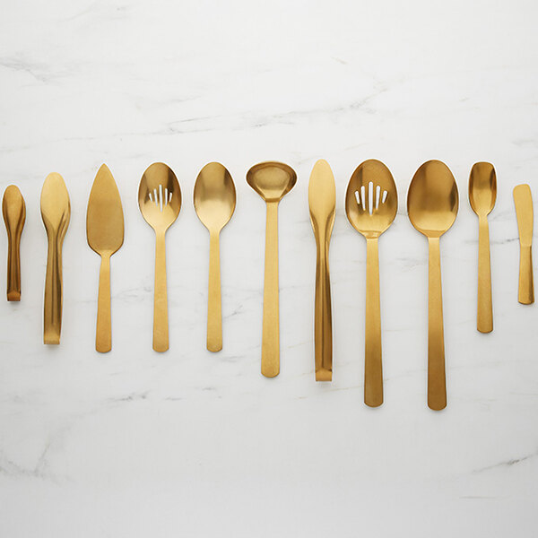 American Metalcraft 1.5 oz. Smooth Gold Vintage Stainless Steel Ladle GVML - 6/Case
