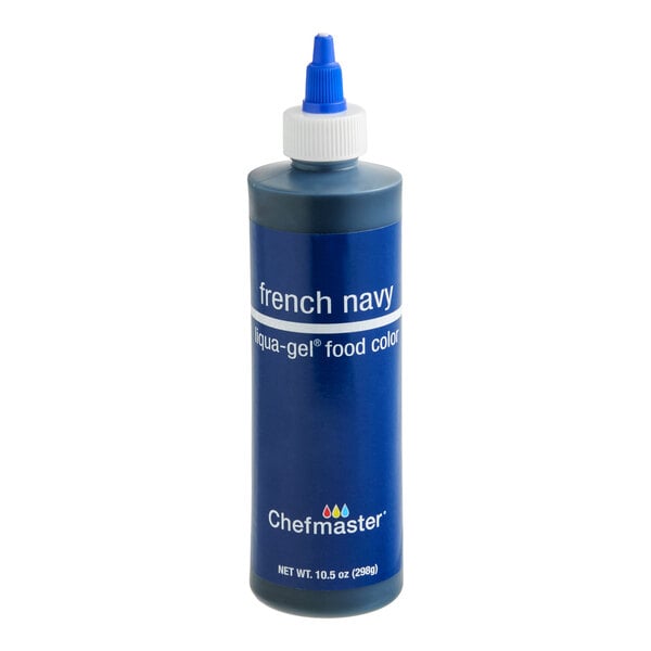 Chefmaster French Navy Blue Liqua-Gel Food Coloring 10.5 oz.