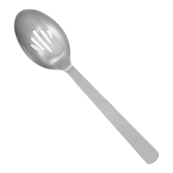 American Metalcraft 10" Smooth Vintage Stainless Steel Slotted Serving Spoon SVSS10 - 6/Case