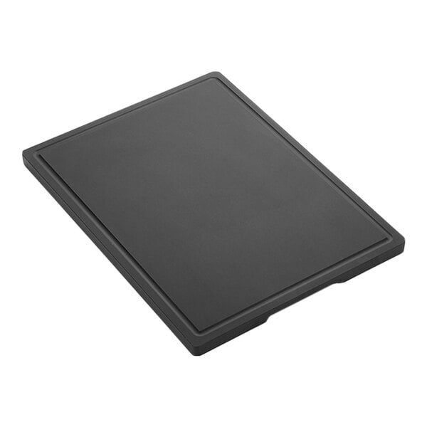 American Metalcraft Lyselle 24" x 18" x 3/4" Rectangular Black Pressed Wood Cutting Board PCBB24