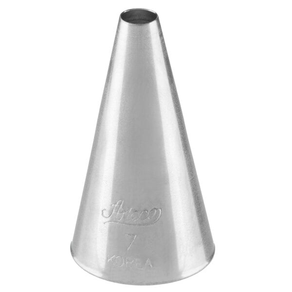 Ateco 7 Stainless Steel Plain Piping Tip - 10/Case