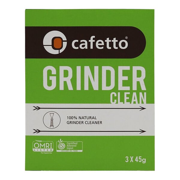 Cafetto E10869 3-Count 45 Gram Coffee Grinder Cleaner Granules Sachet Pack