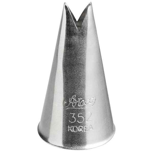 Ateco 352 Stainless Steel Leaf Piping Tip - 10/Case