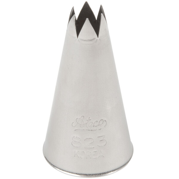 Ateco 823 Stainless Steel Open Star Piping Tip - 10/Case