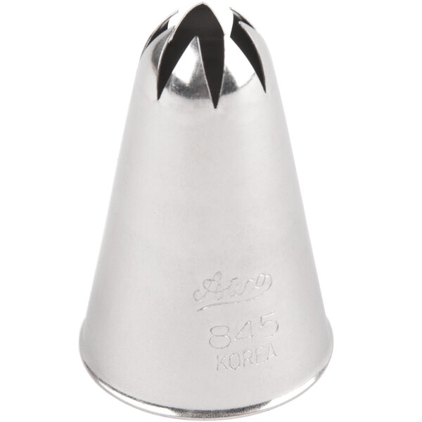 Ateco 845 Stainless Steel Closed Star Piping Tip - 10/Case