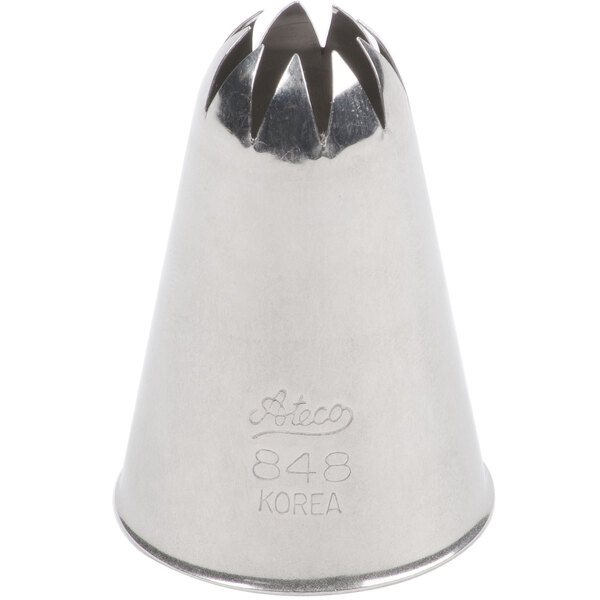 Ateco 848 Stainless Steel Closed Star Piping Tip - 10/Case