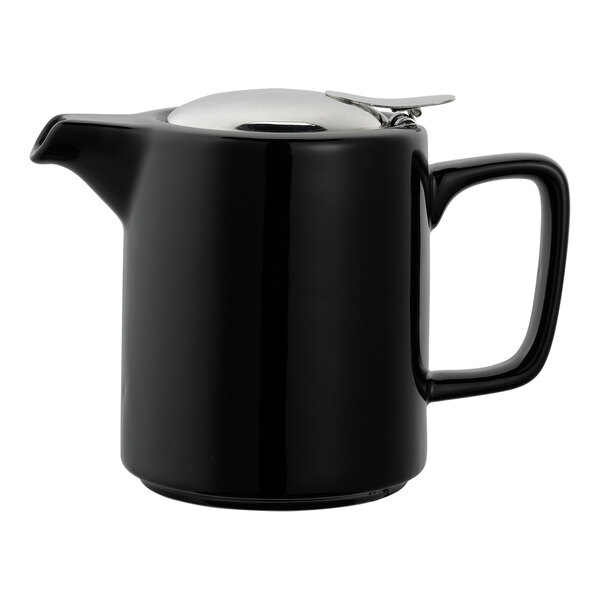 Service Ideas 16 oz. Washington Black Ceramic Teapot TPCW16BL