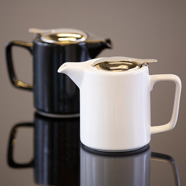Service Ideas 16 oz. Washington Black Ceramic Teapot TPCW16BL