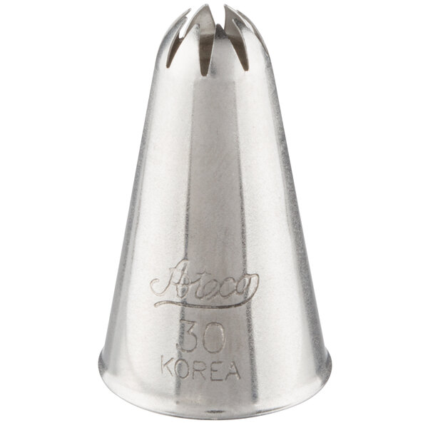 Ateco 30 Stainless Steel Closed Star Piping Tip - 10/Case