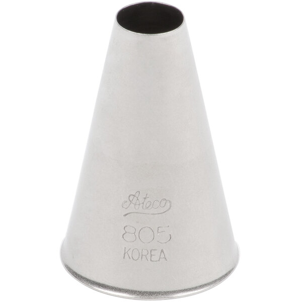 Ateco 805 Stainless Steel Plain Piping Tip - 10/Case