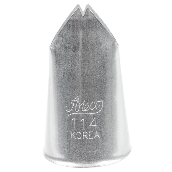 Ateco 114 Stainless Steel Leaf Piping Tip - 10/Case