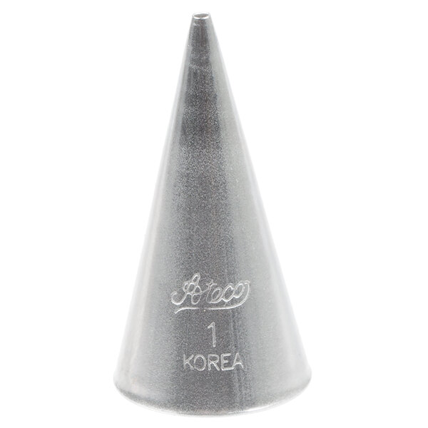 Ateco 1 Stainless Steel Plain Piping Tip - 10/Case